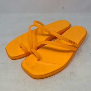 Crocs Women Miami Forsted Toe Flip Flop Orange Sandals Size 10